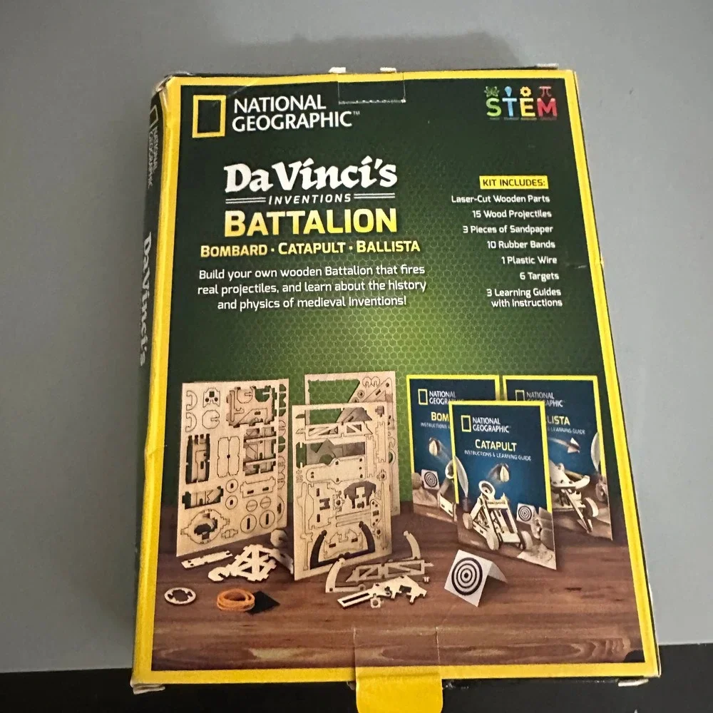 National Geographic Da Vinci's Inventions Battalion STEM Wooden Model Kit 3-Pack